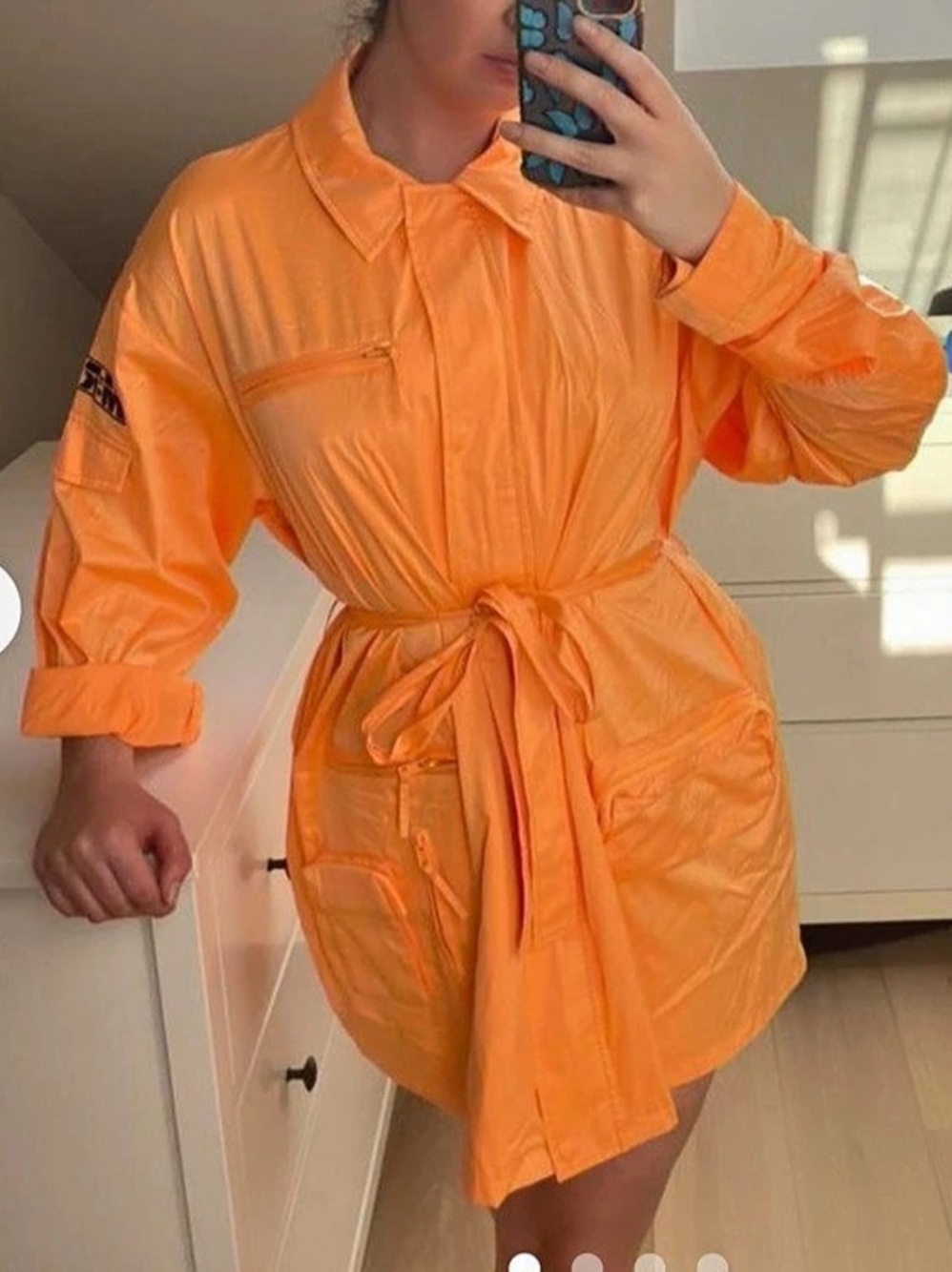House of CB Women's Mini Dress in Orange Like New